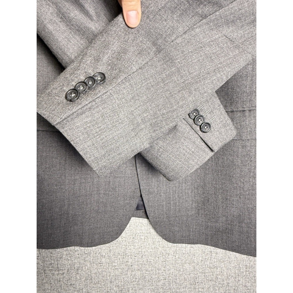 Banana Republic Tailored Slim Wool Sport Coat Jacket Blazer 2 Button Gray 46R - Picture 2 of 6